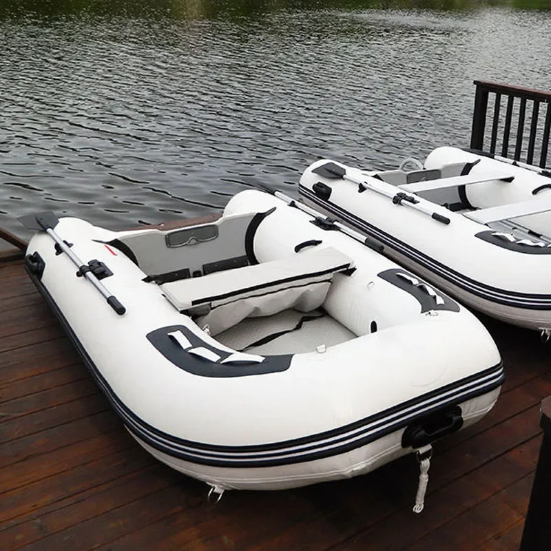 Inflatable Boat Rowing Boat Rubber Inflatable 1-3 Persons Dinghy Water Assault Fast With Motor