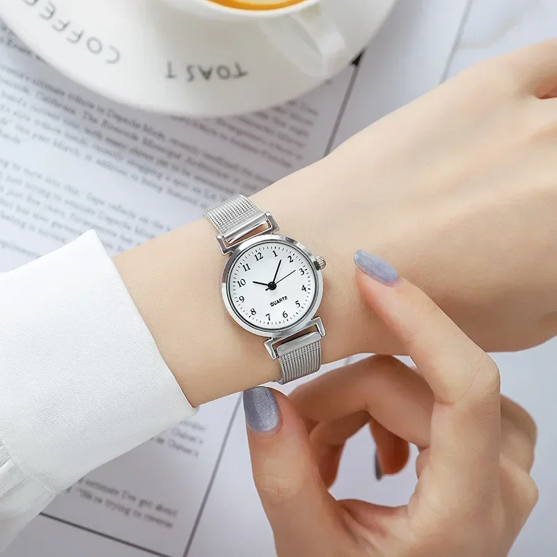 Women Watches Silver Bracelet Small Wrist Fashion Automatic Clock