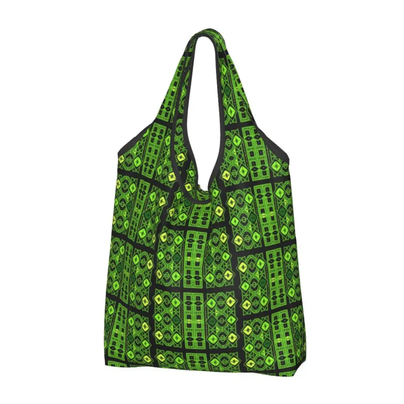 

Custom African Ethnic Style Pattern Shopping Bag Women Portable Large Capacity Groceries Pattern Shopper Tote Bags