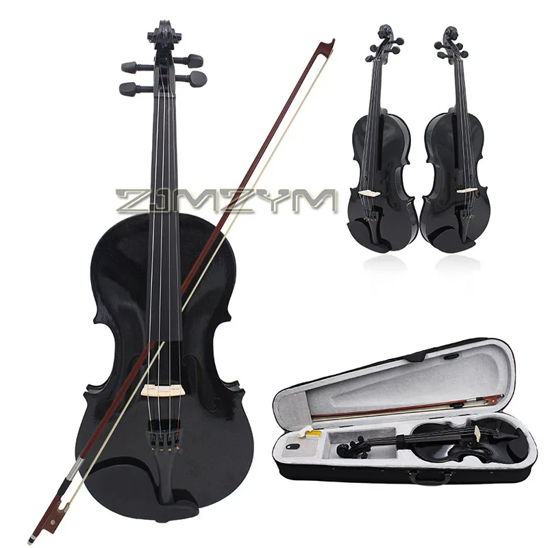4/4 Full Size Acoustic Violin Basswood Multicolor Optional Fiddle for Beginners Professional Musical Instrument