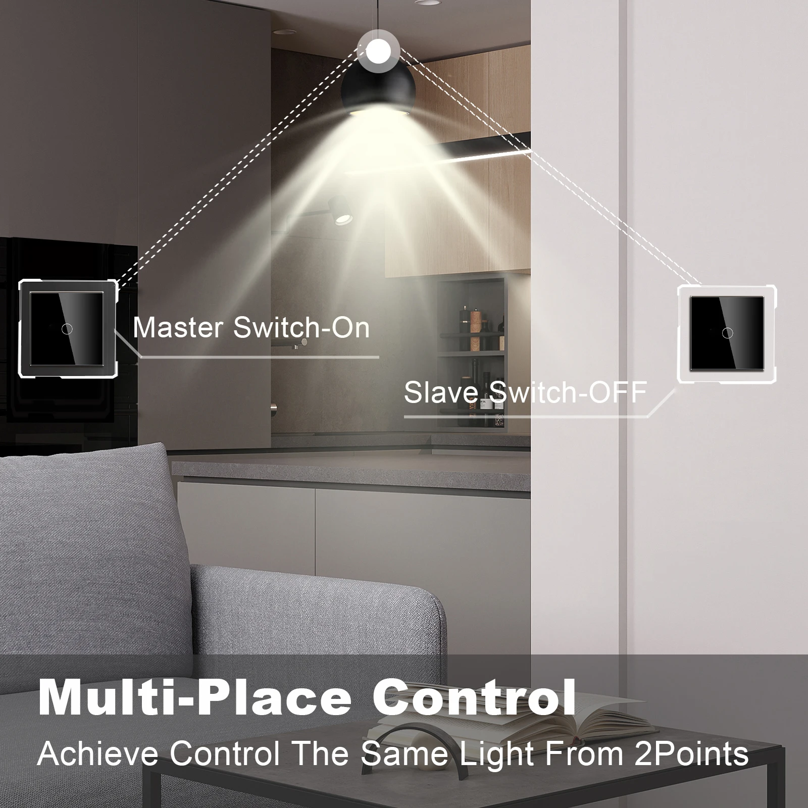 interruptor de luz bseed touch com painel 01