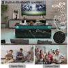 LED Coffee Table with Storage, with Wireless Charging and Speaker, High Glossy Modern Center Table with 24 Color LED Lights 6