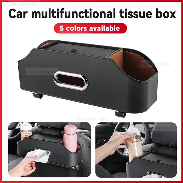 Car Multifunctional Tissue Box Cup Holder Auto Seat Back Storage Box  Accessories For Audi A1 A5 A4 A7 A6 A8 A4L A7L