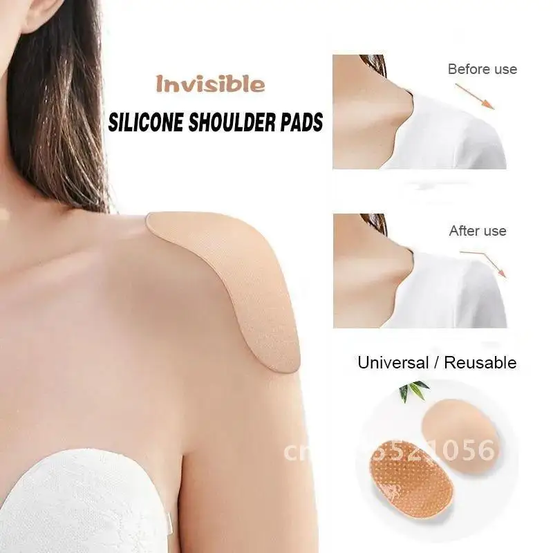 

1Pair Silicone Shoulder Enhancer Anti-Slip Shoulder Pads Soft Naturally Clothing Dress Sewing Accessories
