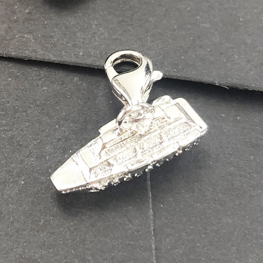 Ciondolo vintage in argento sterling 925 a forma di yacht: pendente a forma di barca a vela articolata - Italia