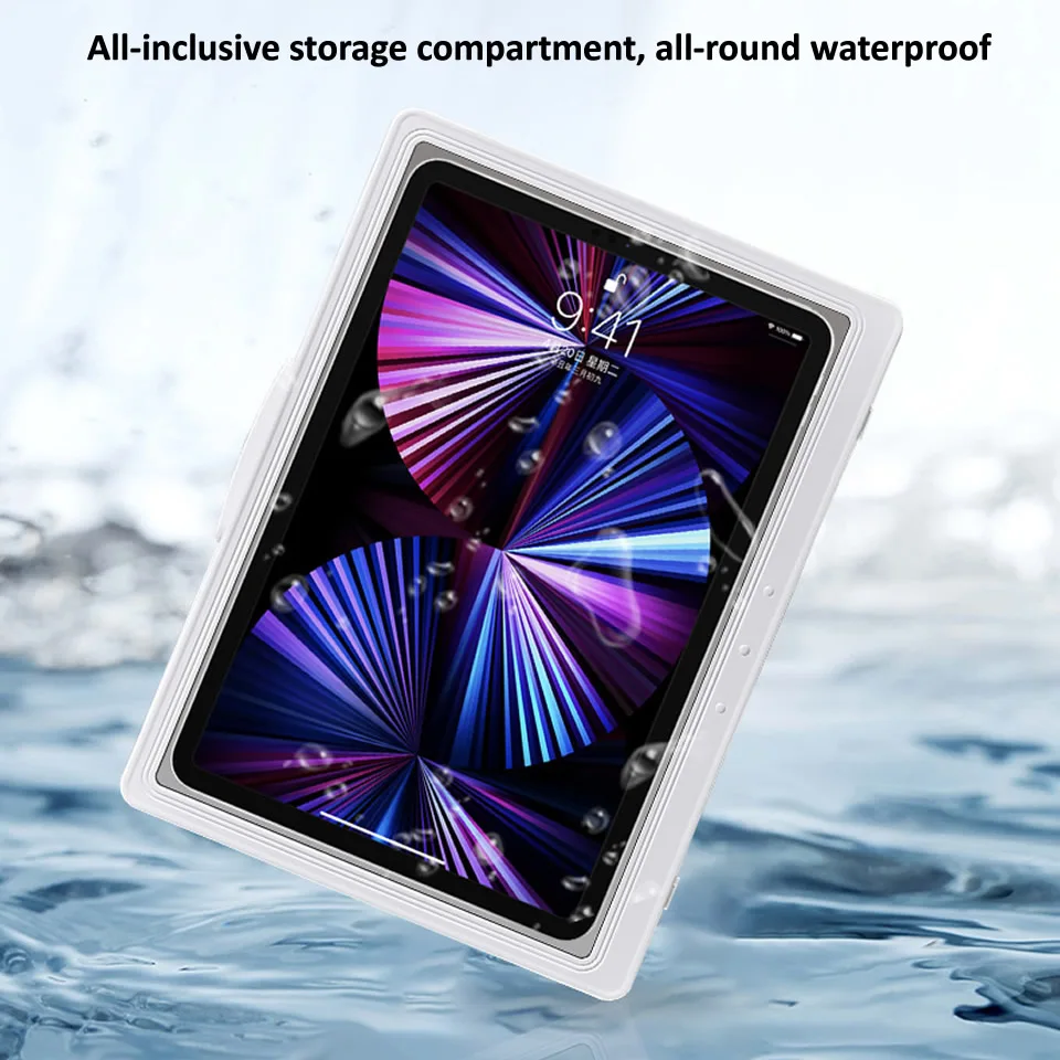 Wall Mount Shower Tablet Titular à Prova d Água Banheiro Tablet Case Touch Screen Chuveiro Tablet Stand Home Auto-adesivo Montagens Prateleira - Imagem 3