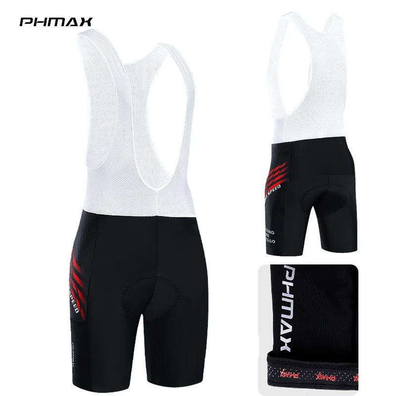 

PHMAX Cycling Shorts Summer MTB Racing Road Bike Cycling Tights Breathable Splicing Fabric Bicycle Bib Shorts With 5D Gel Pad