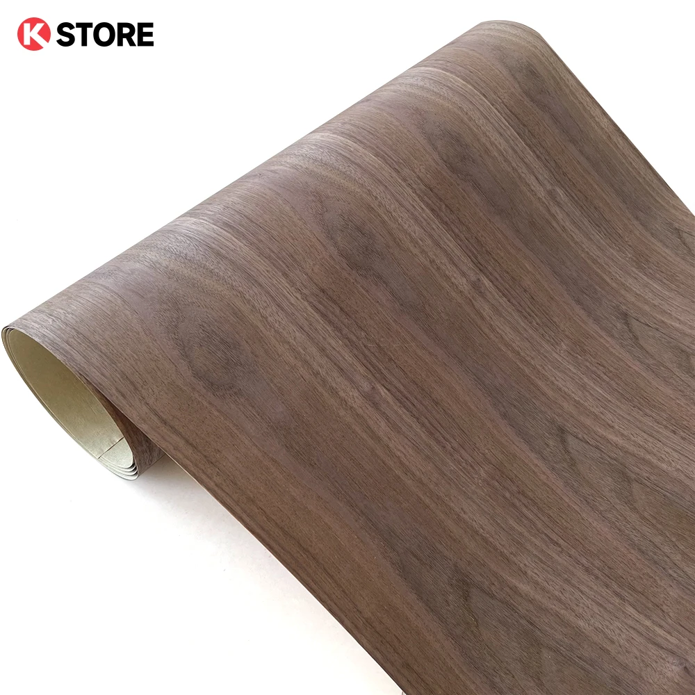 

Craft Pape Black Walnut Veneer For Furniture Decoration Kitchen Cabinet Refurbish Wooden Work Handmade Wood Veneer 50*240cm