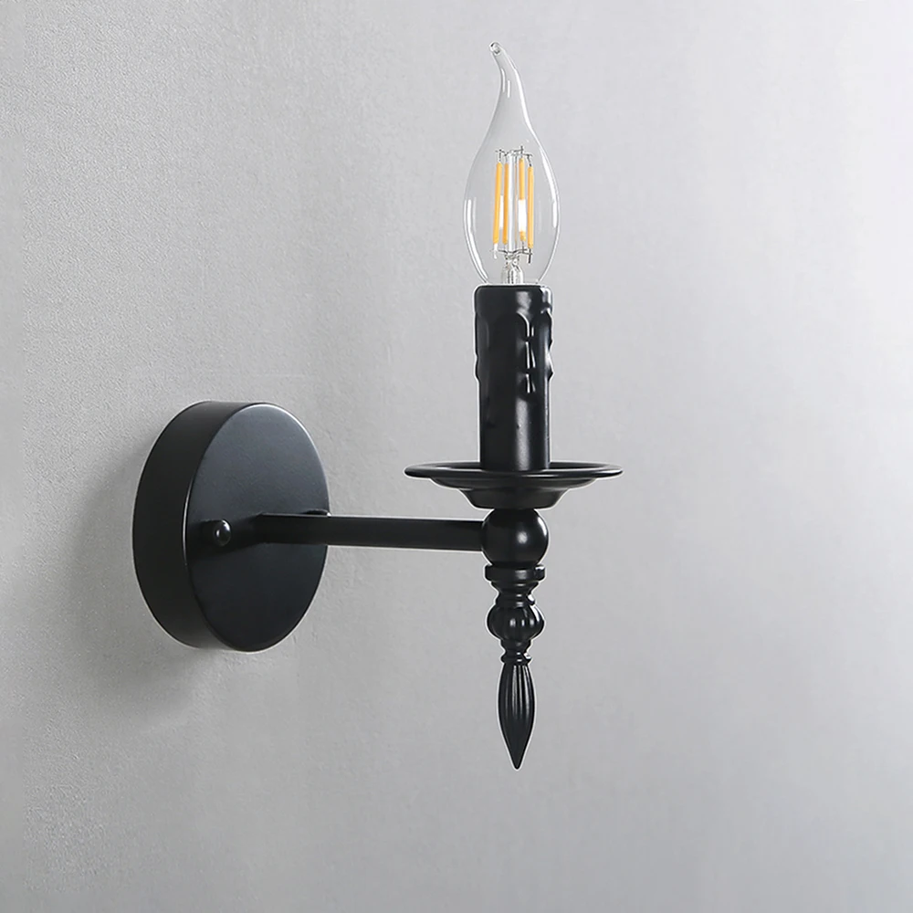 Vintage Wall Lamp American retro Wall Light bedroom bedside lights industrial style porch indoor aisle stair Candle lamp