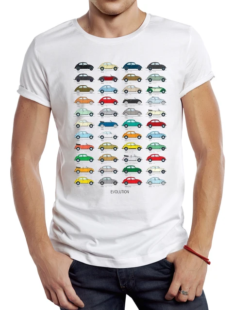 TEEHUB Vintage Camper Van Men T Shirt Casual Camping Bus Male Tops Hipster Retro Beetle Classic Car Printed Tee_voghion.com