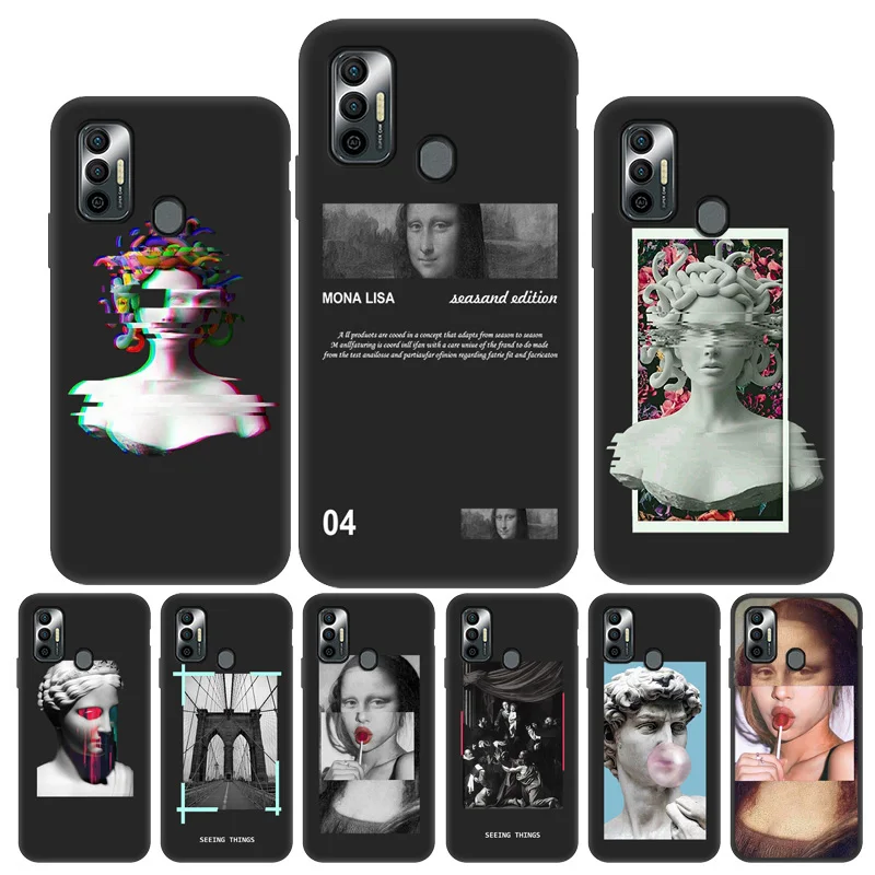 Защитный чехол для Tecno Spark 7 6 Go 2020 защитный 5 Pro Air 7P Camon 15 Pova 2 Funda | Мобильные телефоны