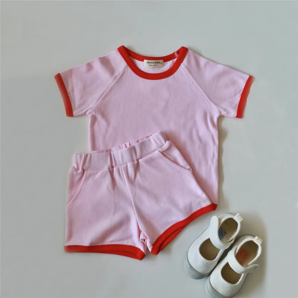 

Baby Girl Outfits Casual Cute Boys And Girls Two Piece Set Summer Kids Clothing Short Sleeved Suits Home Clothes