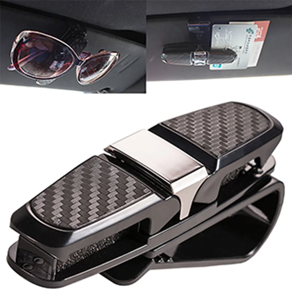 

1pc Black Car Sun Visor Glasses Sunglasses Card Ticket Holder Clip Auto Eyeglasses Clamp Fastener Clip For Vehicle Car SUV
