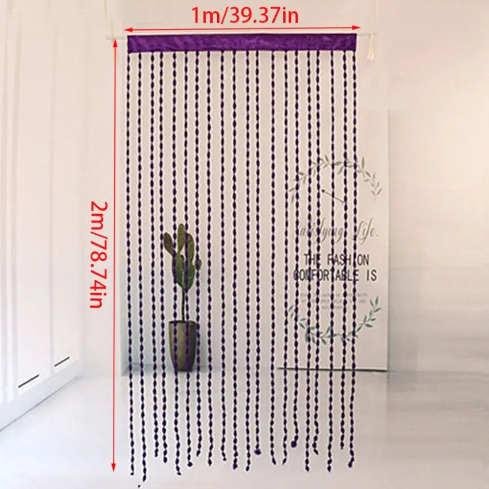 1*2M Beaded String Curtain Door Curtain Beads Thread Tassel Curtains Window Wall Panel Room Divider Doorway Home Wedding Decor 5