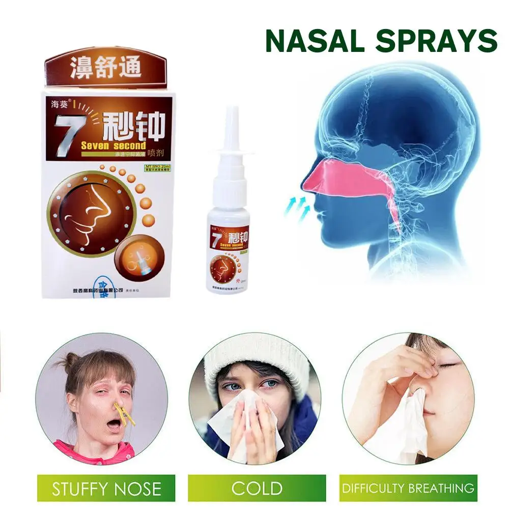 

1pc Seven Seconds Nasal Sprays Chronic Allergic Rhinitis To Your Comfortable Care Medical More Nose Make Spray Nose Sinusit D5B6