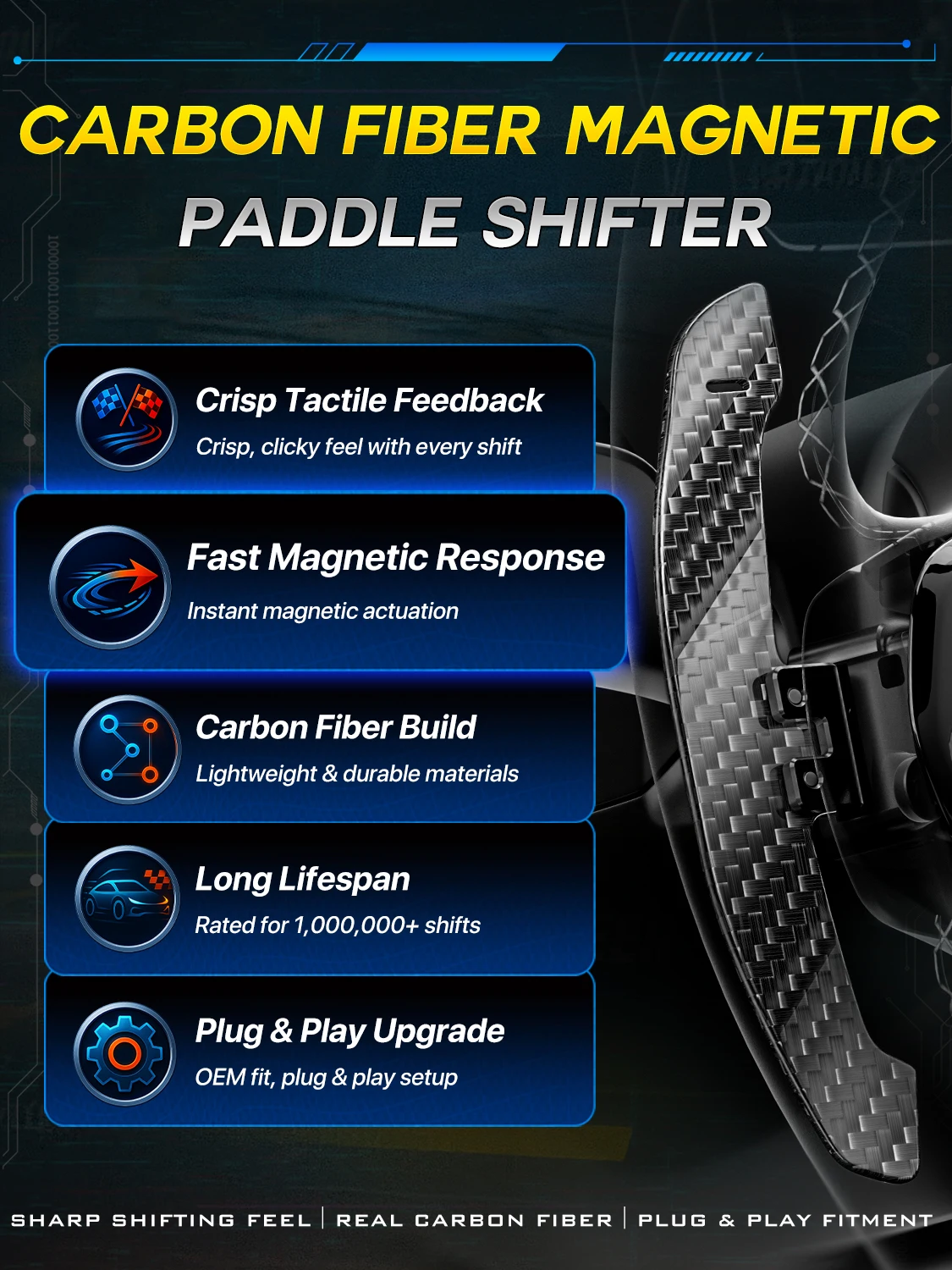 재규어 XFL XEL XF 스포트브레이크 F-PACE E-PACE F-TYPE 랜드로버 레인지로버 스포츠용 카본 파이버 마그네틱 패들 시프터