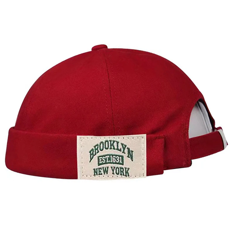 BROOKLYN1631 Cloth Brimless Skullies Cap Beanie Men Street Portable Docker Hats Melon Skin Cap Hip Hop Vintage Caps