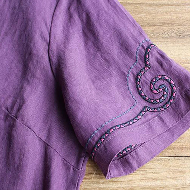 Retro Print Qipao Shirt Women Fashion Chinese Style Vintage Cheongsam Tops Loose Blouse Tang Suit Oriental Clothing female Robe