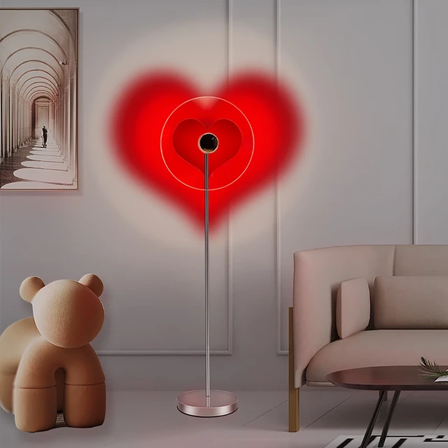 Red Heart Shaped Energy Saving Lightbulb Art Print by Atomic Imagery 