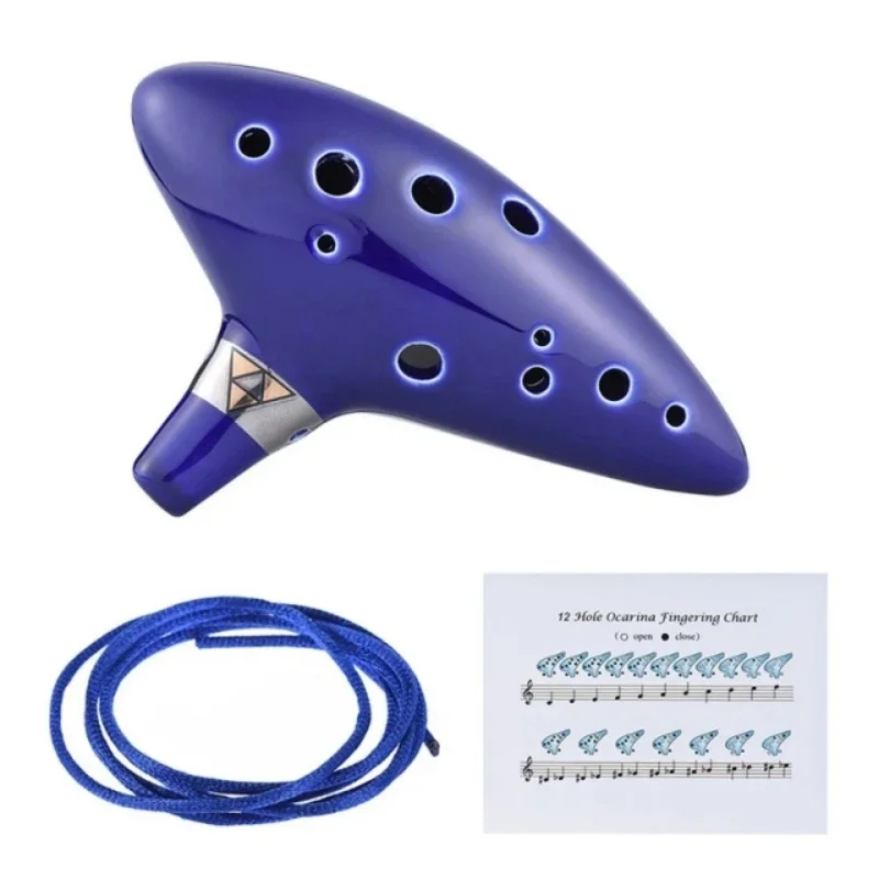 Ocarina En Do De Cerámica Tyatiyzn – Para Principiantes, Diseño Inspirado En Zelda, Incluye Estuche Y Partituras