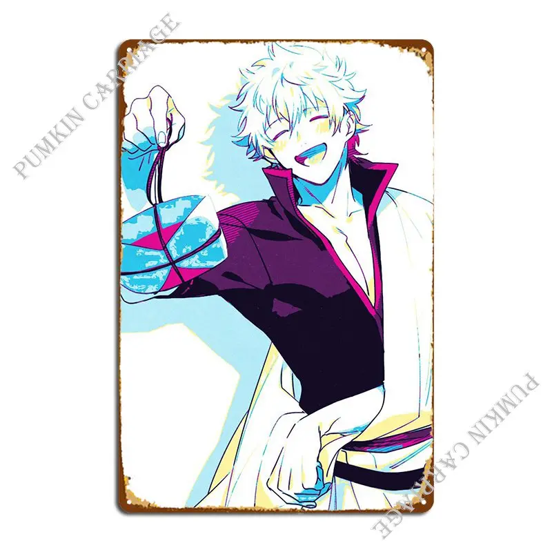 

Gintoki Sakata Metal Plaque Poster Pub Mural Garage Wall Mural Create Tin Sign Poster