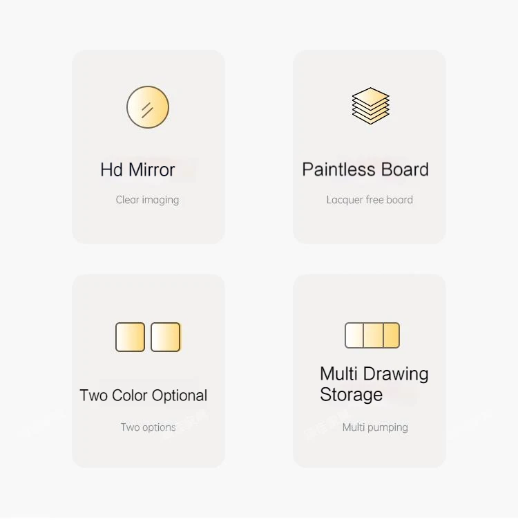 Description Picture 3 of itemLuxury White Dressers Vanity Mirror Drawer Minimalist Makeup Room Desk Lights Drawers Bedroom Table De Maquillage Furniture