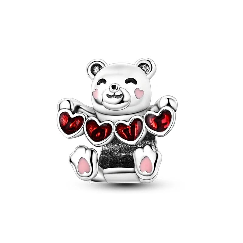 Neueste atemberaubende Charms-Perlen aus 925er-Sterlingsilber, niedliche Haustiere, baumelnder leuchtender Hund-Anhänger, passend für Original-Armbänder, DIY-Schmuck – Detail 4