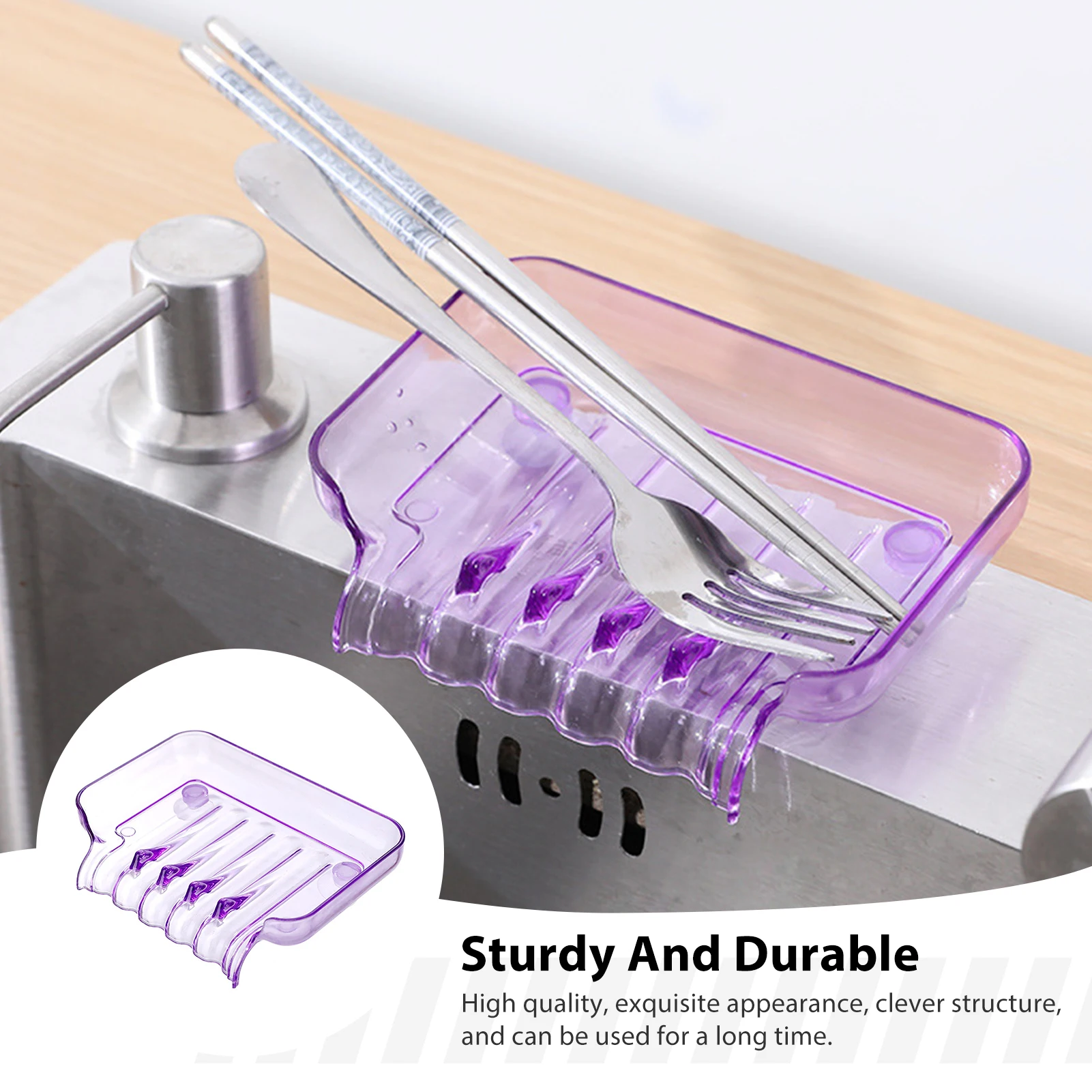 Portable Self Draining Soap Dish Bathroom Accessories Waterfall Soap Holder with Suction Cup Kitchen Draining Soap Storage Rack