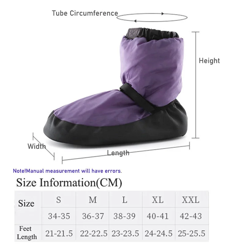 Dance Shoes CLYFAN Winter Ballet National Dance Adults Modern Dance Boot Cotton Warm-up Exercise Warmer Ballerina