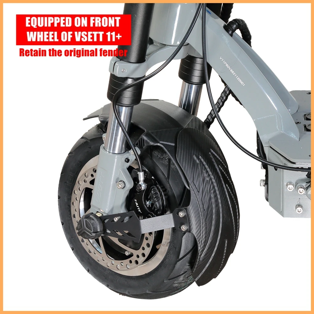 Description Picture 3 of itemUniversal Carbon-Fiber-Pattern Mudguard for VSETT 11+ ZERO 11X KAABO 11-Inch Electric Scooter Adjustable Fender Wheel Cover Wing