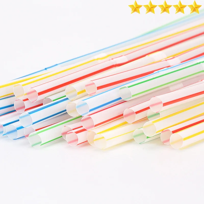 100PCs Colorful Disposable Plastic Curved Drinking Straws Reusable Straw 21cm Wedding Party Bar Drink Accessories drinking straws