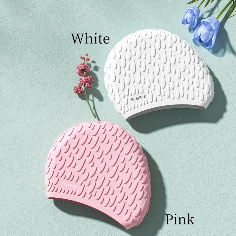 New Silicone Swimming Cap High Elastic Waterproof Swim Cap Anti-slip for Women and Men 2