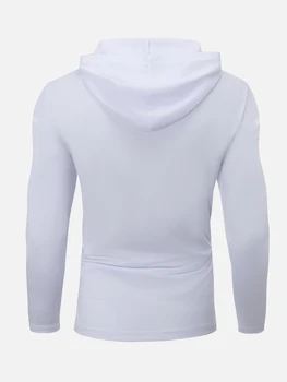 Men’s Five Piece Long Sleeve Hooded Sports T Shirt Set (Pack of 5)