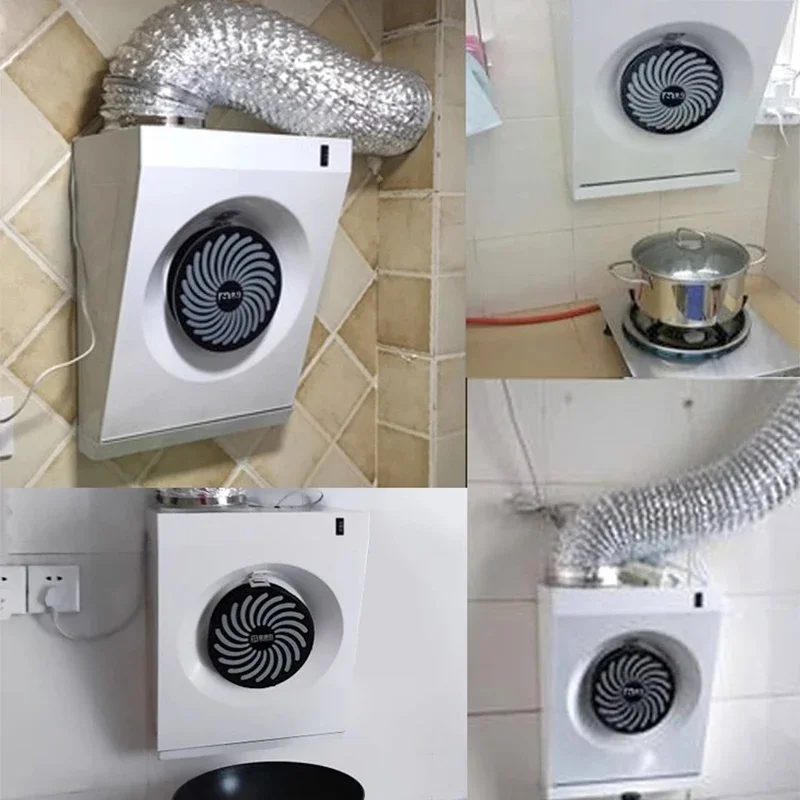 Wall-mounted Exhaust Fan Grease Pump Kitchen Small Side Suction High Suction Easy Installation Range Hood Hoods Kitchen 5