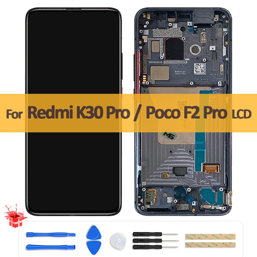 

Original 6.67" Super AMOLED For Xiaomi Poco F2 Pro M2004J11 LCD Display Digitizer Assembly LCD Touch Screen For Redmi K30 Pro