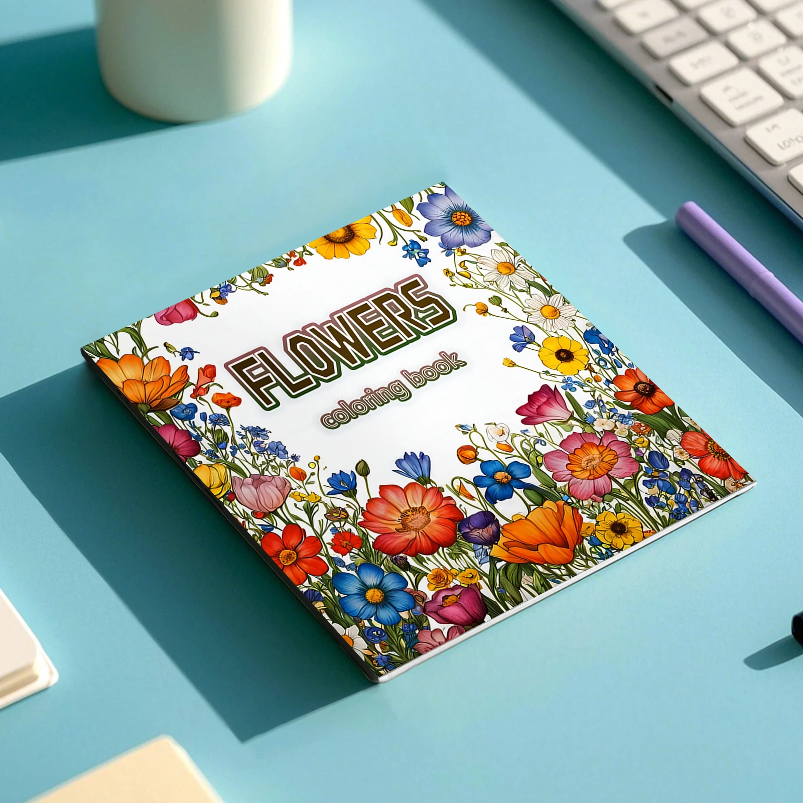 FLOWER Patterns Coloring Book for Holiday Doodles Adult Picture Book Cute Drawing Book Perfect Gift for Party and Birthday ﻿ 4