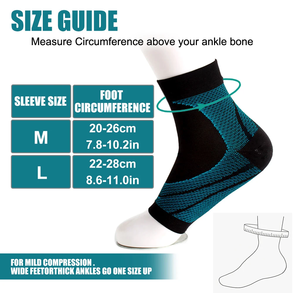 Pair Neuropathy Socks Compression Ankle Sleeve for Ankle