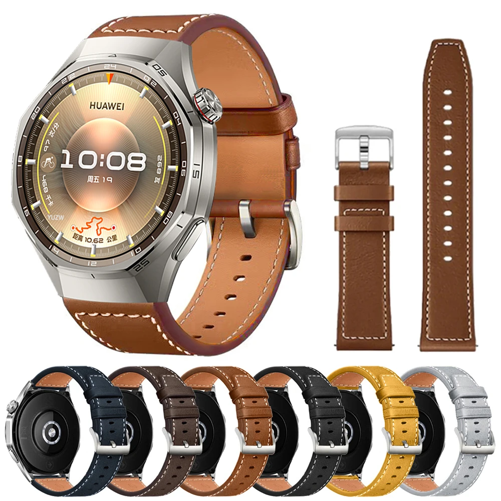 สายนาฬิกาหนัง 20-22 มม. เปลี่ยนสายได้ สำหรับ HUAWEI WATCH GT 6/Pro/GT5/GT4/GT3/GT2/Watch 5/4/3 Pro