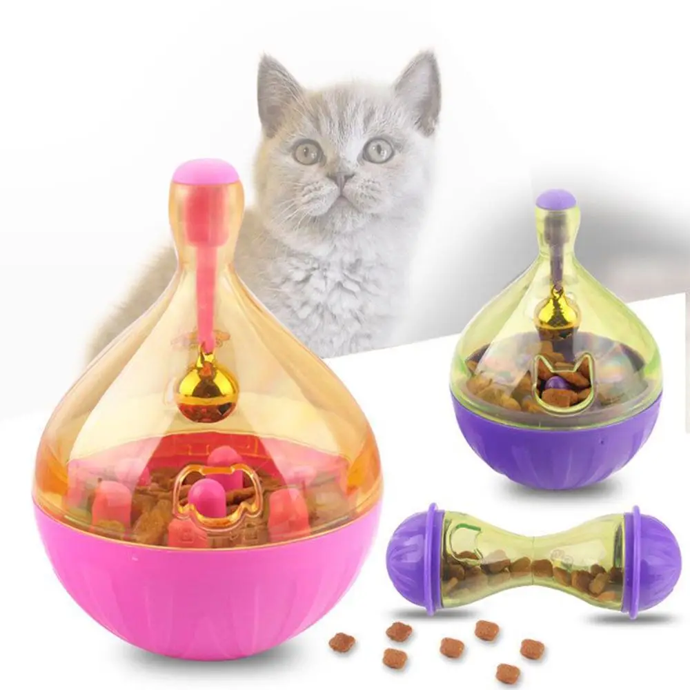 

Pet Cat Fun Bowl Feeding Toys Dog Tumbler Feeder Puppy Kitten Shaking Leakage Food Ball Container Exercise Training Toys