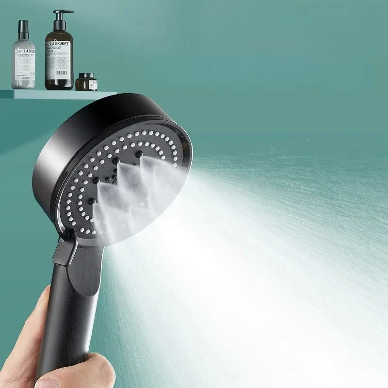 Schwarz 5 Modi Dusch kopf einstellbar Hochdruck wassers pa render Dusch kopf Wasser massage Dusch kopf Bad zubehör
