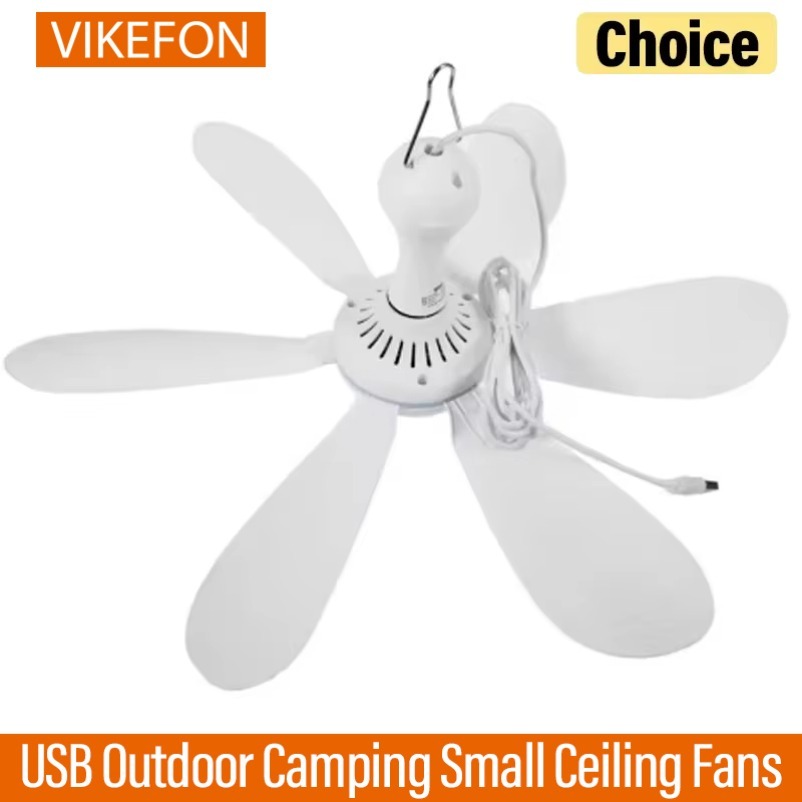 Summer USB Outdoor Camping Small Ceiling Fans with Wireless Remote Controller Durable Fan for Bedroom Dormitory USB Ceiling Fans