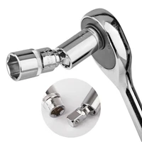 6ชิ้นอะแดปเตอร์เต้าเสียบข้อต่ออเนกประสงค์1/2 ''3/8'' 1/4 ''ชุดข้อนิ้วยืดหยุ่นวงล้อต่อมุมประแจแขนอะแดปเตอร์ 5