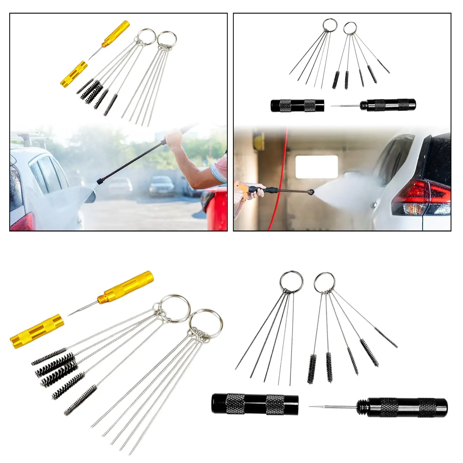 Airbrush Cleaning Kits Airbrush Painting Supply Airbrush Cleaner Brush for Equipment Auto Parts Cleaning Cleaning Thin Tubes 4