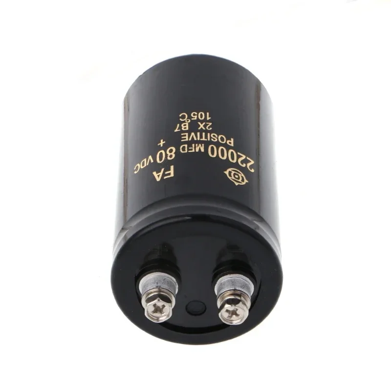 22000uF 80V Electrolytic Screw Capacitor Amp Power Supply 50x80mm 105℃ 5
