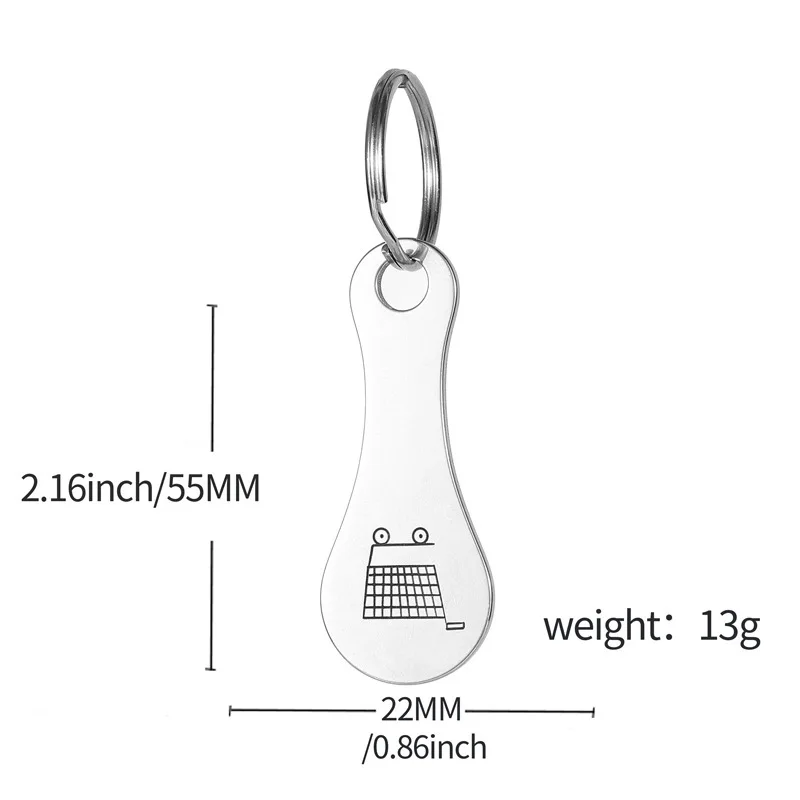 Universal Metal Shopping Cart Keychain Token Holder