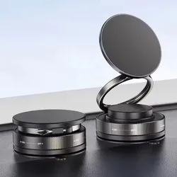 Versatile 360° Rotatable Magnetic Car Phone Mount with Foldable & Adjustable Design (Black)