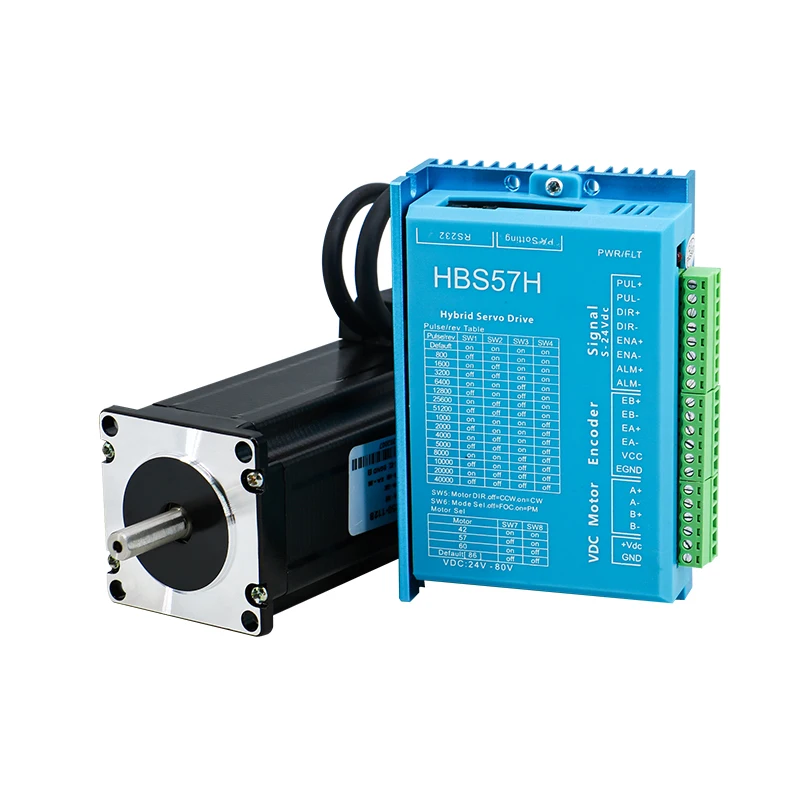 클로즈 루프 모터, HBS57H 드라이버, 전원 공급 장치, CNC용 3 축, Daul Y 3 키트, 4 키트, Nema23 3Nm, 350w 36v, 4 축 Mach3, 신규 프로모션