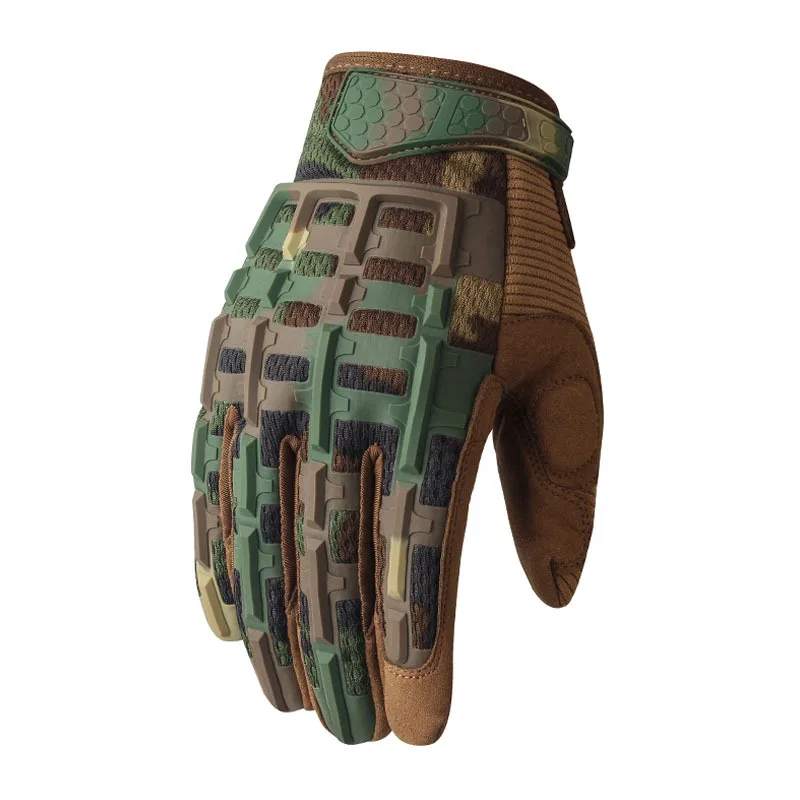 Outdoor Tactical Gloves Full Finger Gloves Army Anti-skip Gear Biking Shooting Paintball Camo Gloves Men's Cycling Gloves