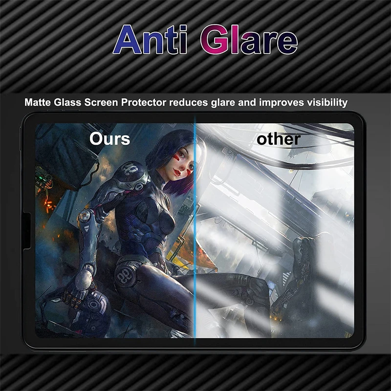 Matte Screen Protector for Tablets - Anti-Glare Glass Film Accessory