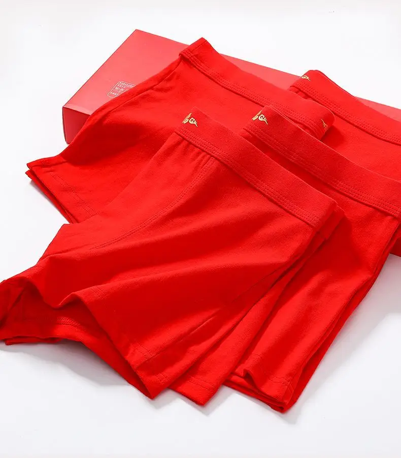 Men's underwear flat angle solid color shorts 4PCS